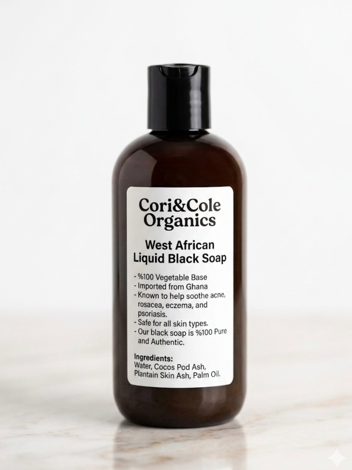 Cori&Cole Organics | Authentic West African Liquid Black Soap 8oz
